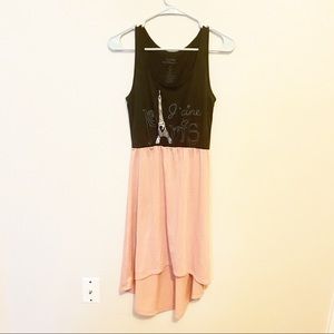 Disney Paris cute tank high low midi dress